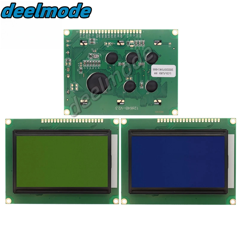 โมดูลหน้าจอ LCD 5V 12864 128*64 จุด พร้อมแบ็คไลท์ ST7920 LCD12864
