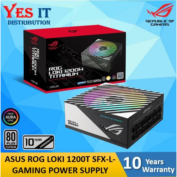 ASUS ROG LOKI 1200T SFX L 80+ PLATINUM GAMING ATX3.1 (PCIe5.0) พาวเวอร์ซัพพลาย (90YE00N0-B0NA00)