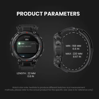 ไนลอนกีฬาสายรัดสําหรับ Amazfit T-Rex 2 3 Ultra สําหรับ Huami Amazfit Trex Pro T Rex กีฬาเข็มขัด Smartwatch สร้อยข้อมืออุปกรณ์เสริม