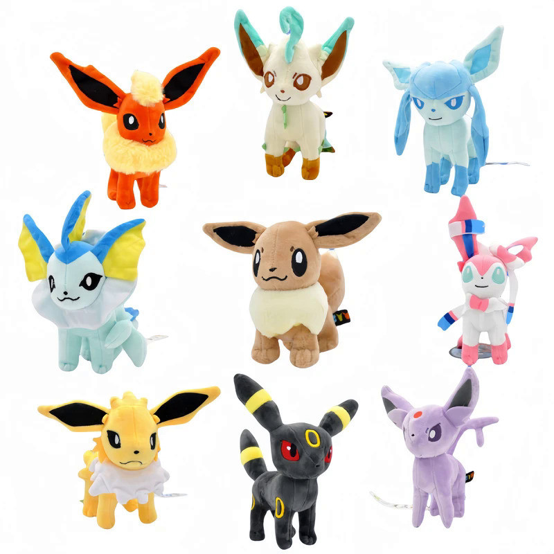 Pokemon Eevee Evolution Vaporeon Plush Toy Jolteon Flareon Espeon Umbreon Glaceon Leafeon Sylveon St