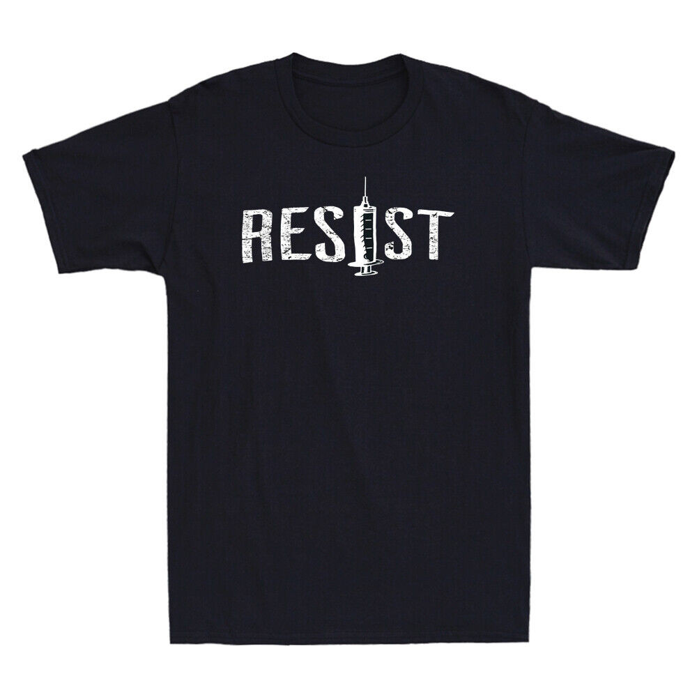 Resist Anti-Vaccine Anti-Vaxxer Funny Vaccine Joke Vintage เสื้อยืดผู้ชาย
