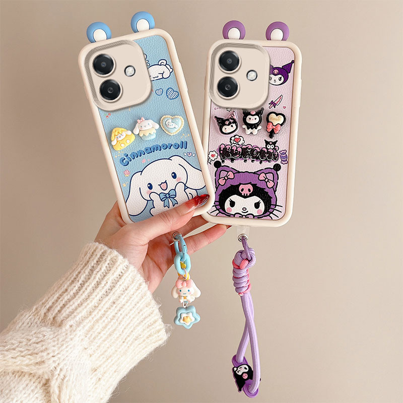 เคส oppo a3x เคส oppo a3 เคสโทรศัพท์ตุ๊กตาหูน่ารักสําหรับเด็กผู้หญิง