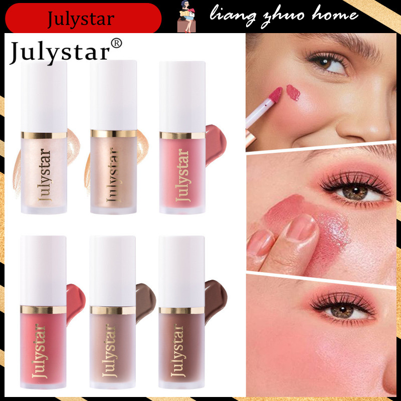 Julystar Bubble Blusher Liquid Pink Cheek Enhances Color Moisturizer Beauty Rouge Makeup Matte Liquid Blush Peach Face Natural Cheek Tint ราคา ถูกที่สุด ดีลบีเคเค