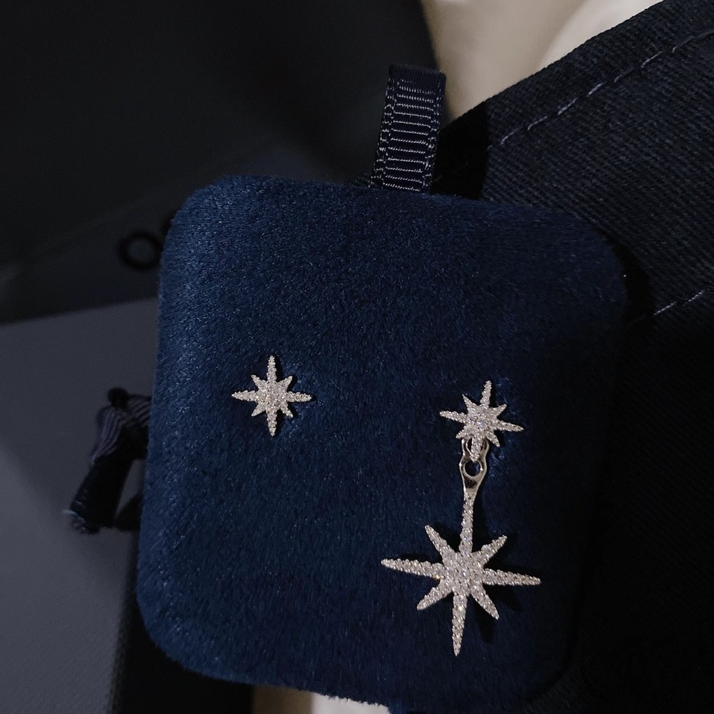 APM Monacoไม่สมมาตร Hexagram ต่างหู 925 เงินประณีตหรูหราต่างหูของขวัญ