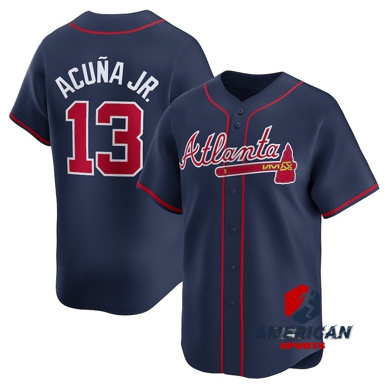 เสื้อเบสบอลสีฟ้า Atlanta Braves Ronaldo Acuña Jr.