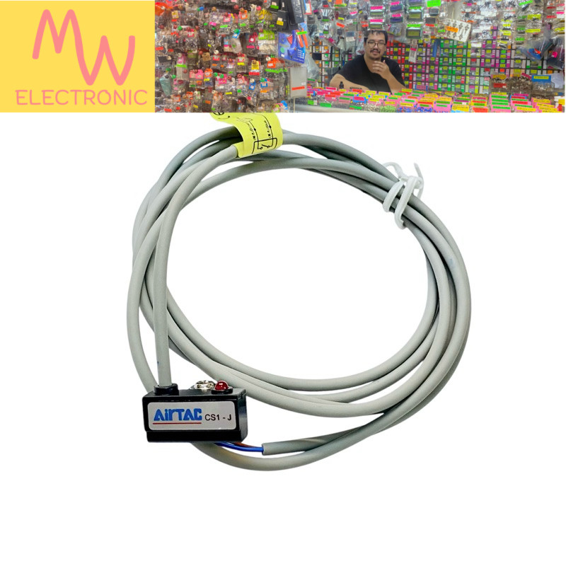 Switch Reed CS1-J Airtac เซนเซอร์ตรวจจับลูกสูบกระบอกลม Reed Switch Sensor NO 2สาย DC/AC 5-200V/100mA