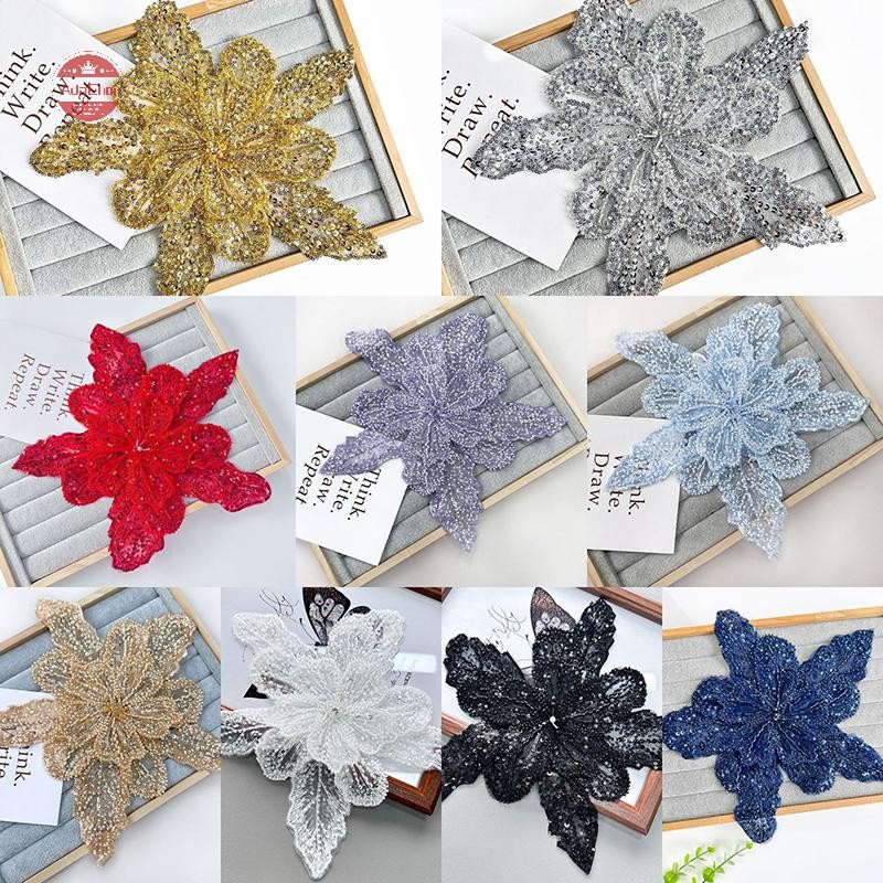 Adacoi เลื่อมลูกปัดดอกไม้คอ Applique ลูกไม้สีขาวปัก Patch Corsage DIY ตกแต่งชุดแต่งงานเสื้อผ้าอุปกรณ์เสริม TH