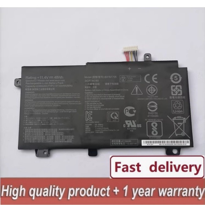 ✿แบตเตอรี่แล็ปท็อป B31n1726สำหรับ Asus FX80 fx80gd fx86 fx86fm fx505