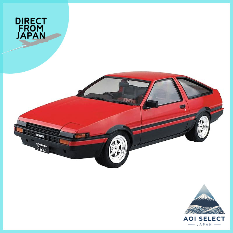 Aoshima Bunka Kyozai 1/24 Pre-Painted Model Series SP Toyota AE86 Trueno 1983 Red/Black Painted Plas
