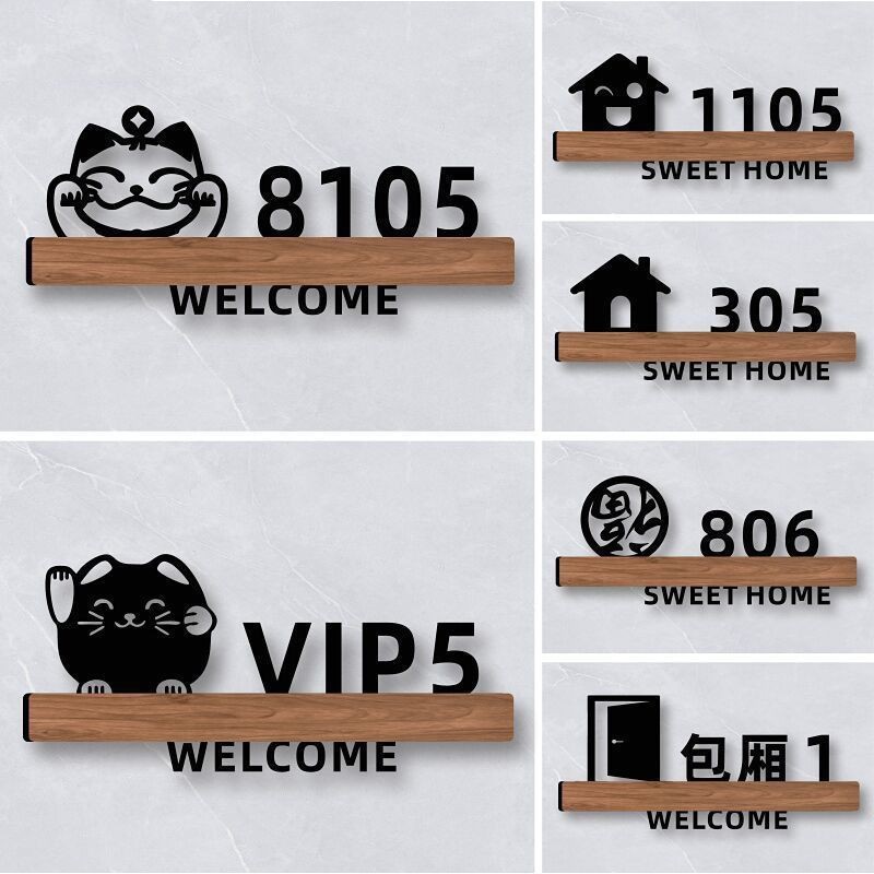 แผ่นเลขที่บ้าน VIP Box Room ป้ายน่ารัก   การปรับแต่งป้ายประตู   บ้านเลขที่บ้าน  ป้ายบอกทางห้อง