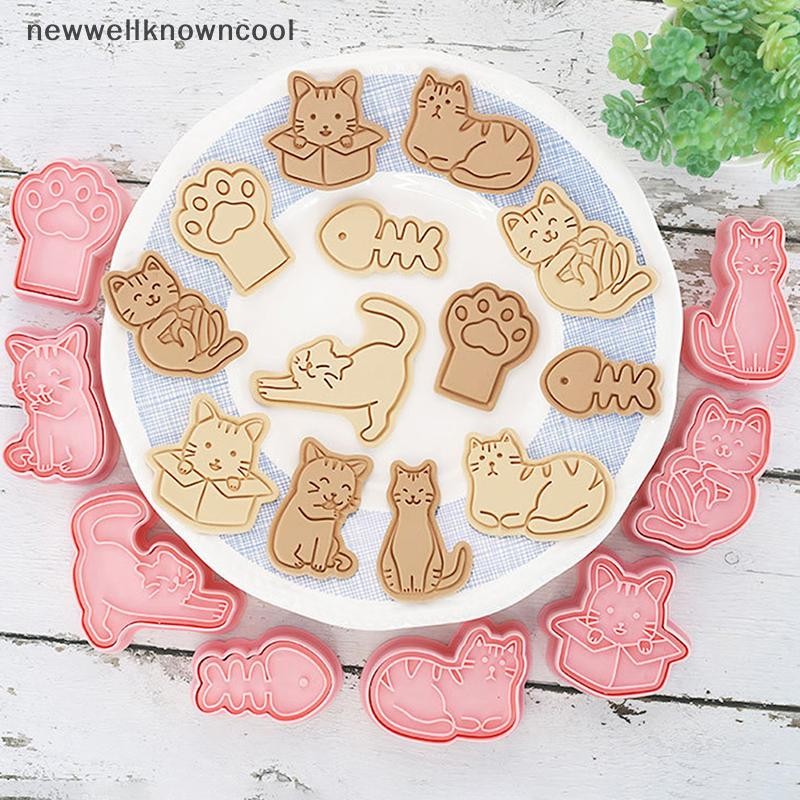 Newwellknowncool 8 ชิ้น/เซ็ตสัตว์เล็กเครื่องตัดคุกกี้ Mould พลาสติก 3D การ์ตูนกดบิสกิตแม่พิมพ์แสตมป์ครัวเบเกอรี่ Bakeware เครื่องมือ AAD