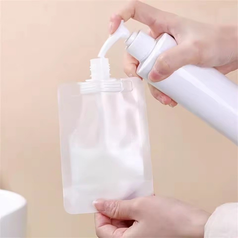30/50/100ml ถุงรีฟิลกันรั่ว | ภาชนะบรรจุเครื่องสําอางสําหรับเดินทางแบบใช้ซ้ําได้สําหรับแชมพู/โลชั่นวัสดุที่เป็นมิตรกับสิ่งแวดล้อม3ขนาด