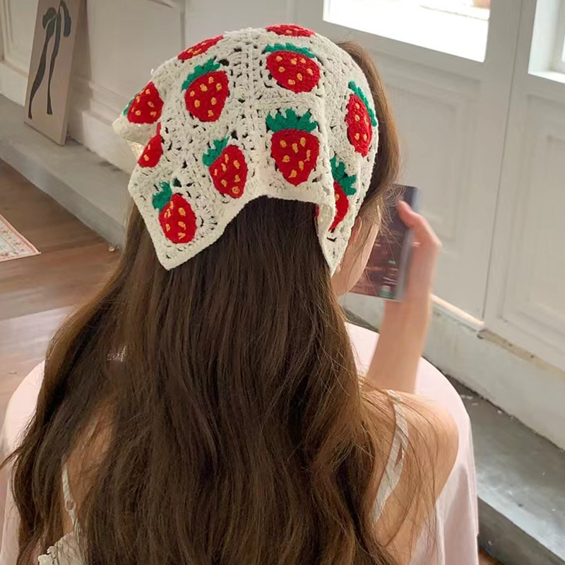 ในไทยผ้าโพกหัวใหม่ผ้าถักทรงสามเหลี่ยมลายดอกไม้เครื่องประดับผมเหมาะกับเดินชายหาดแฟชั่นสําหรับวันหยุดสําหรับผู้หญิง.COD - รูปที่ 6