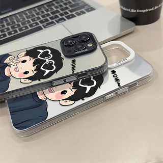 คู่รักแว่นกันแดดเด็กชายผู้หญิงเข้ากันได้เคสไอโฟน 13 11 17 16 7Plus 15 12 14 Pro Max XR X XS Max 16 7 14 8 Plus เคส