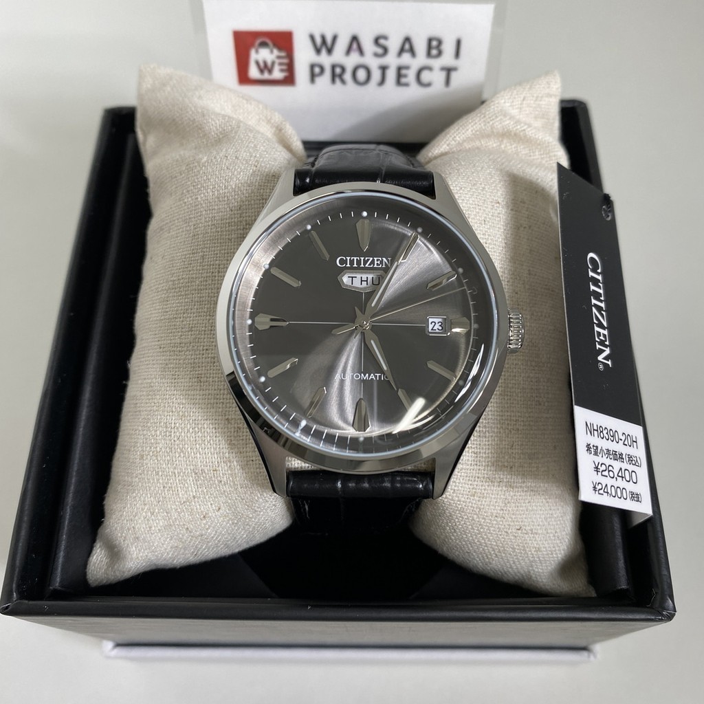 [Authentic★Direct from Japan] CITIZEN NH8390-20H Unused RECORD LABEL Automatic Crystal glass Black Men Wrist watch นาฬิกาข้อมือ