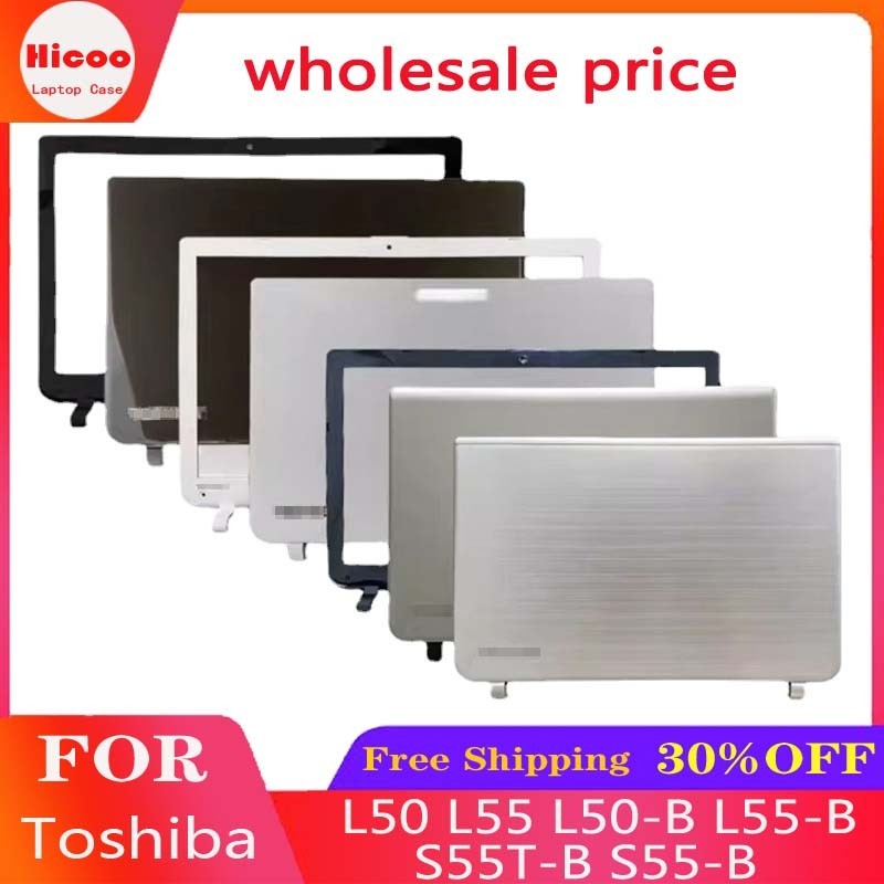แล็ปท็อปใหม่กรอบปกหลัง LCD กรอบด้านหน้าบานพับสําหรับ Toshiba Satellite L50 L55 L50-B L55-B S55T-B S5
