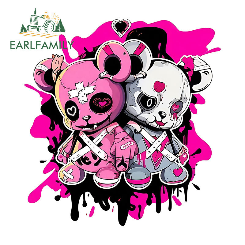 Earlfamily 13 ซม.Burryrickรถสติกเกอร์Creative Scratch-Proofรถเข็นCampervan WindowsไวนิลDecals Fashinableกันน้ําการ์ตูนรถสินค้า