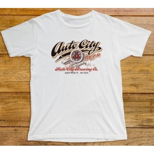 Auto City Beer T เสื้อ 995 Detroit Michigan มอเตอร์ Pabst Miller Schlitz Olympia