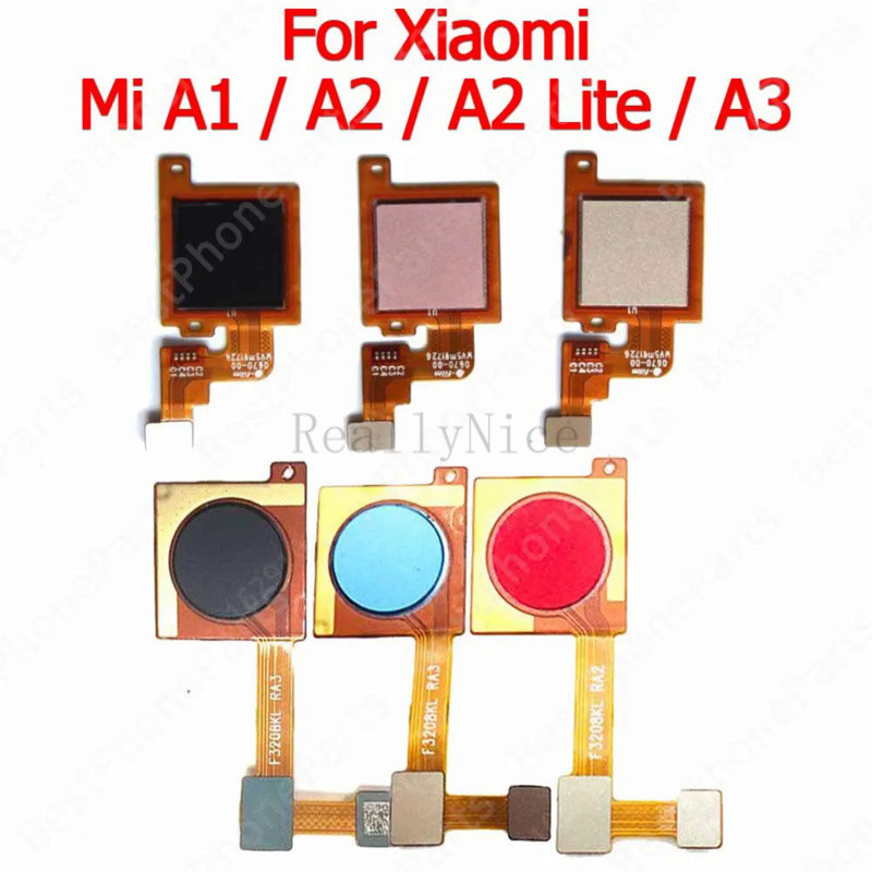 เครื่องสแกนลายนิ้วมือ เมนูแบบสัมผัส สายเคเบิลยืดหยุ่น สําหรับ Xiaomi Mi A1 5X A2 Lite 6X A3 CC9e