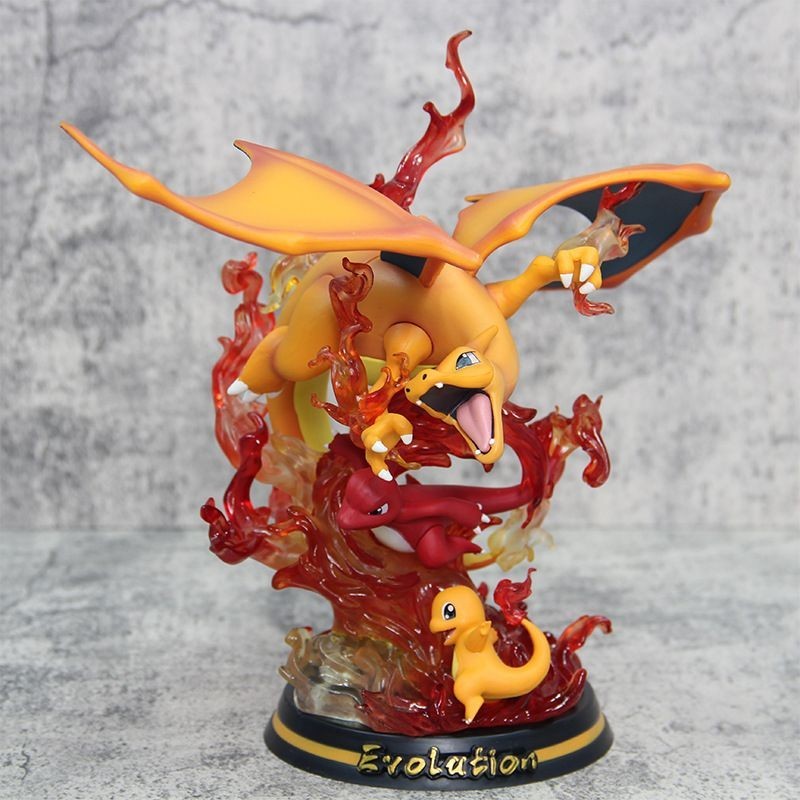 [High-Quality Figure] ตุ๊กตาฟิกเกอร์ Pokémon Fire-breathing Dragon ขนาดใหญ่ ของเล่นสําหรับเด็ก
