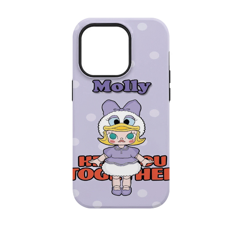 เคสโทรศัพท์มือถือ 2 ชั้น ลาย Popmart MO สําหรับ iPhone11 12 13 14 15 12Promax 13Promax 14Pro 14Promax X XS XR H7YT
