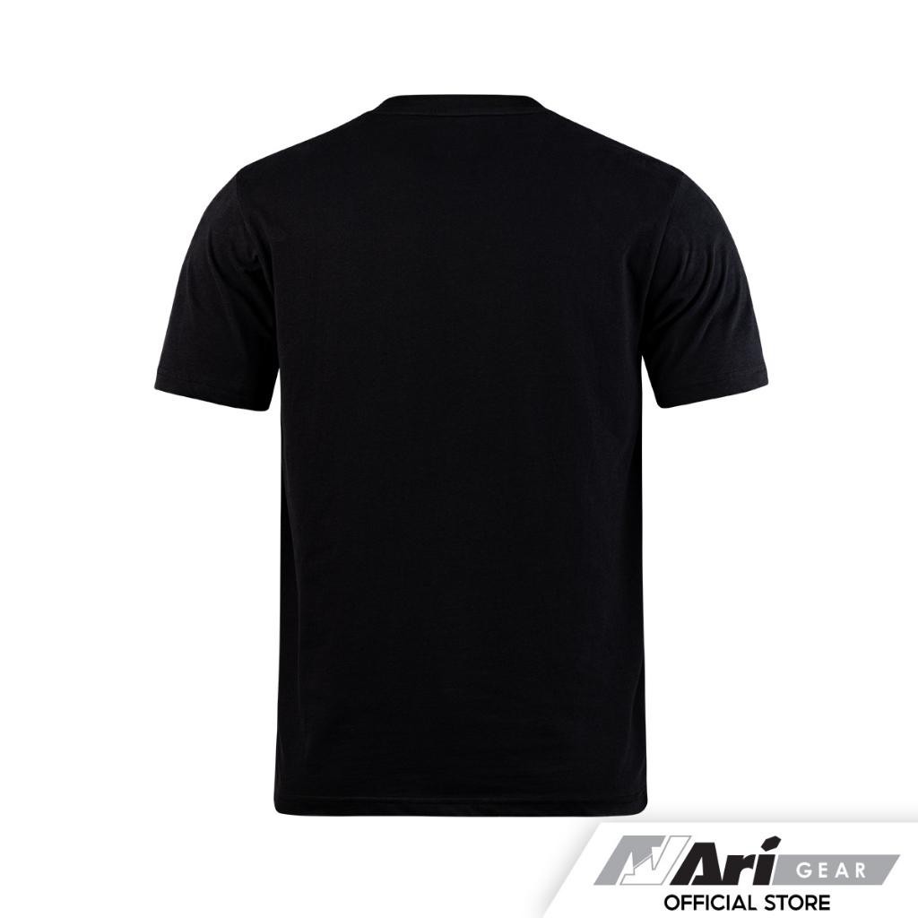 ✨2024 ARI BIG LOGO RUNNING LIFESTYLE TEE - BLACK/BLUE/WHITE เสื้อยืด อาริรันนิ่ง ซิกเนเจอร์ สีดำ s-5xl - รูปที่ 3