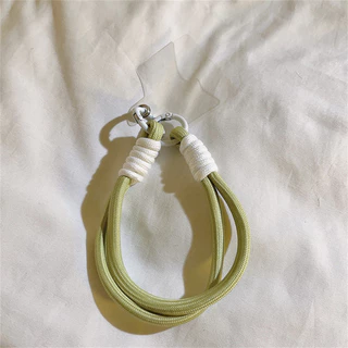 Luken Creative Braided Lanyard พวงกุญแจสําหรับเคสโทรศัพท ์ ผู ้ หญิง Anti Lost Knot เชือกสายคล ้ องกุญแจรถ Diy อุปกรณ ์ เสริมแฟชั ่ นพวงกุญแจ