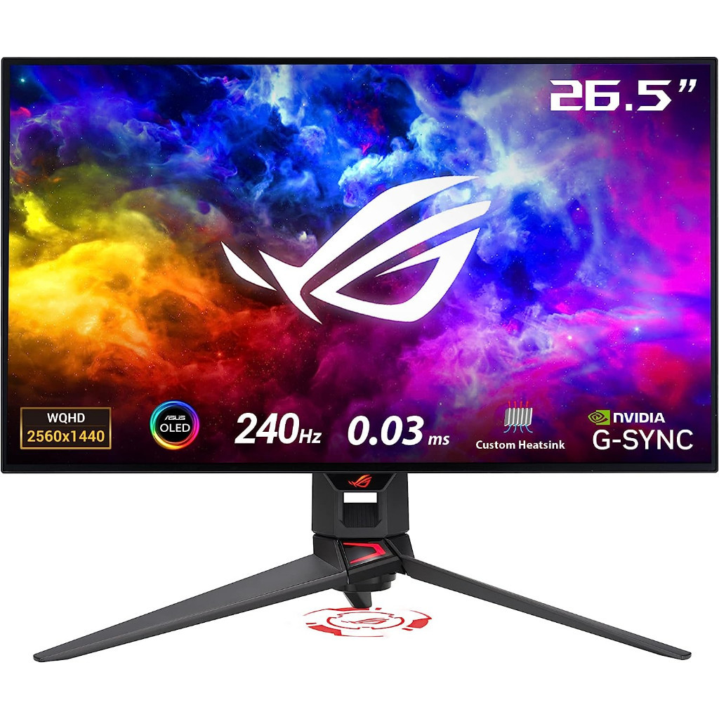 ASUS Monitor ROG Swift OLED PG27AQDM OLED 27" (2K WQHD, 0.03MS, 240Hz, HDR10, DP,HDMI, SPK) ประกัน O