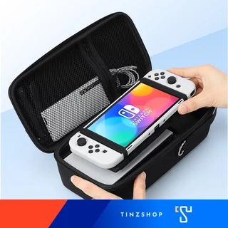 Tinzshop SwitchGo กระเป๋าหนา ใส่ได้ทั้งเครื่องเกม + Dock จอย แผ่นเกมได้ 10 แผ่น ตั้งเครื่องเล่นได้ สำหรับ NS Oled