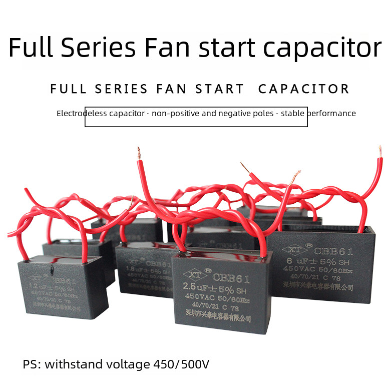 1pcs 500V 1uf 1.2uf 1.5uf 1.7uf 1.8uf 2uf 2.5uf 2.7uf 3uf 4uf 5uf 6uf 7uf CBB61 Metallized Capacitor