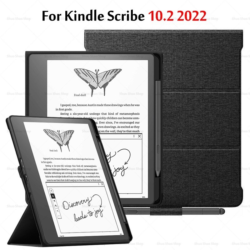 สําหรับ Kindle Scibe กรณี 10.2 นิ้ว 2022 พร้อมช่องเสียบปากกา Ultra-thin Magnetic พับขาตั้งฝาครอบป้องกัน