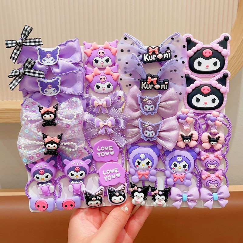 18ชิ้นชุด น่ารัก ผมผูกอะนิเมะผมแหวนเครื่องประดับ คุโรมิ ผมเชือกอุปกรณ์การ์ตูนสาวของขวัญ