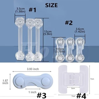 HOME✅4PCS ล็อคความปลอดภัยสำหรับเด็ก,ที่ล็อคลิ้นชัก,ตัวล็อกตู้เสื้อผ้า ตู้เย็น อเนกประสงค์ ป้องกันการหนีบ