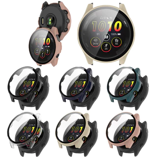 เคสป ้ องกันเต ็ มรูปแบบสําหรับ Garmin Forerunner 165 165 เพลงเพลงป ้ องกันหน ้ าจอกรณี PC Shell ฟิล ์ มกระจกนิรภัย