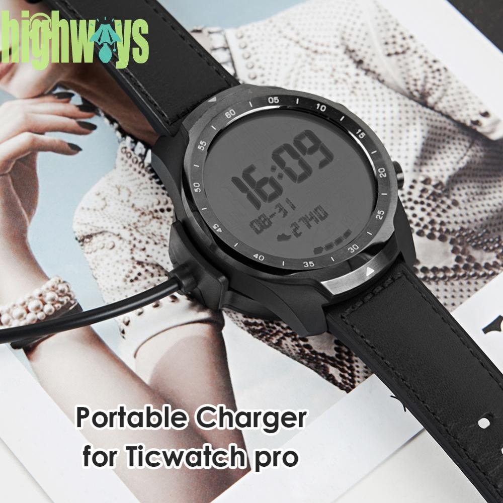 Uk 1m สมาร ์ ทวอท ์ ชชาร ์ จ USB แท ่ นชาร ์ จสําหรับ Ticwatch Pro 2020/Ticwatch [ highways.th ]