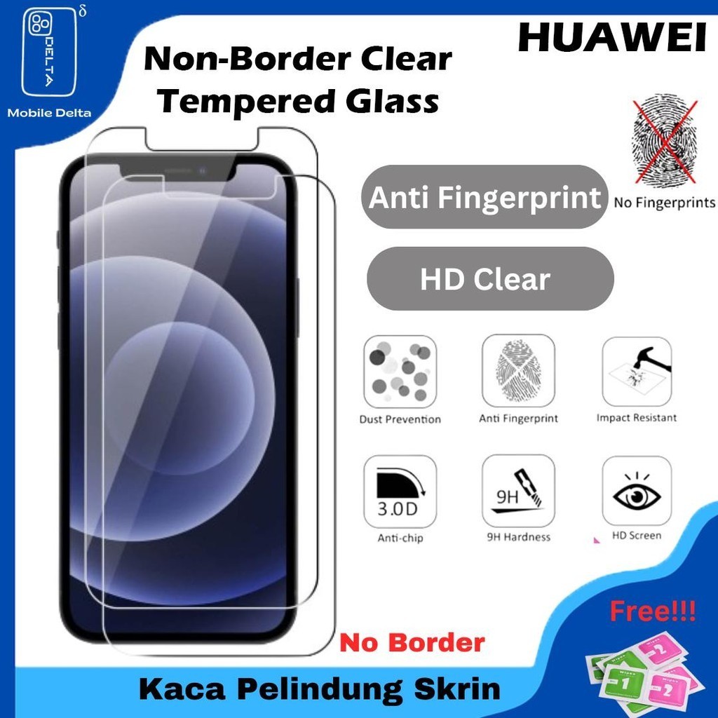 HUAWEI Nova 2i,2 Lite,3,3i,4,4E,5T,7i,Y9,Y9Prime,Y9S,Mate 7,8,10,P20 9H Clear Non Border Screen Prot