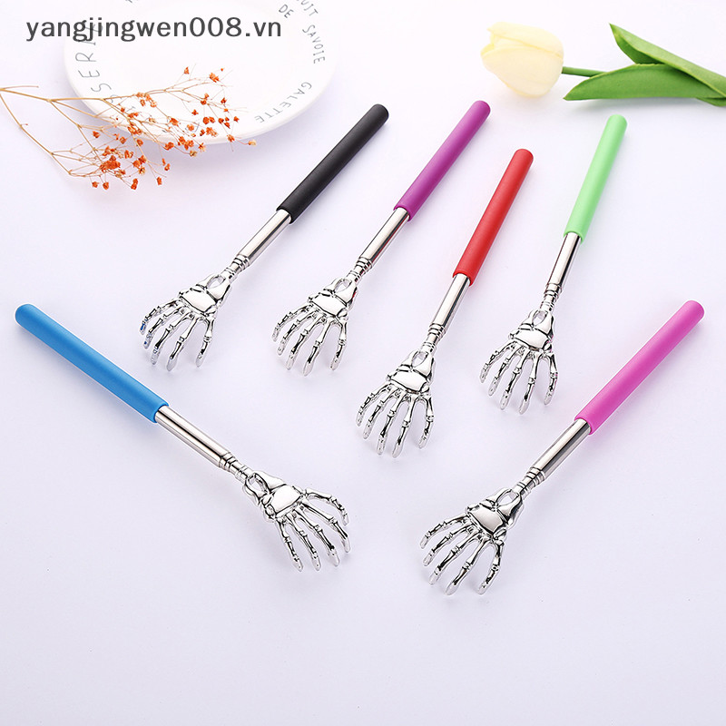 YANGWEN สแตนเลส Back Scratcher Telescopic Back Itch Scratcher สําหรับชายชรานวดง่ายผ่อนคลาย Old Man H