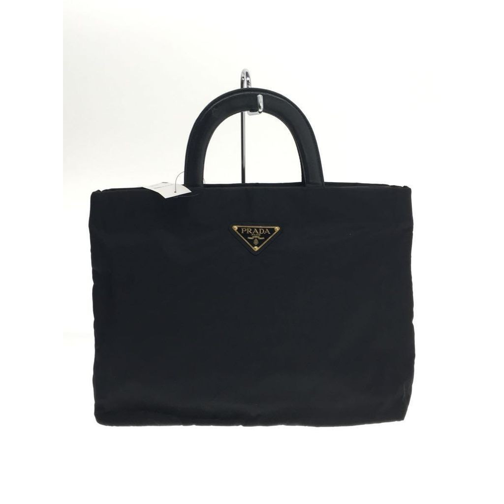 PRADA Tote Bag Nylon Leather Black Direct from Japan Secondhand