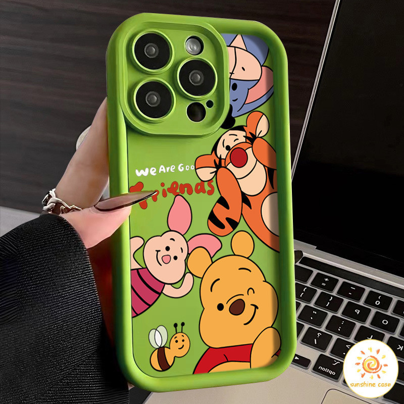 ลายการ์ตูนครอบครัววินนี่เดอะพูห์ ไอโฟน11 For iPhone12 13 14 15Pro MAX X XS XR XS 6 7 8Plus SE2020 เคสโทรศัพท์