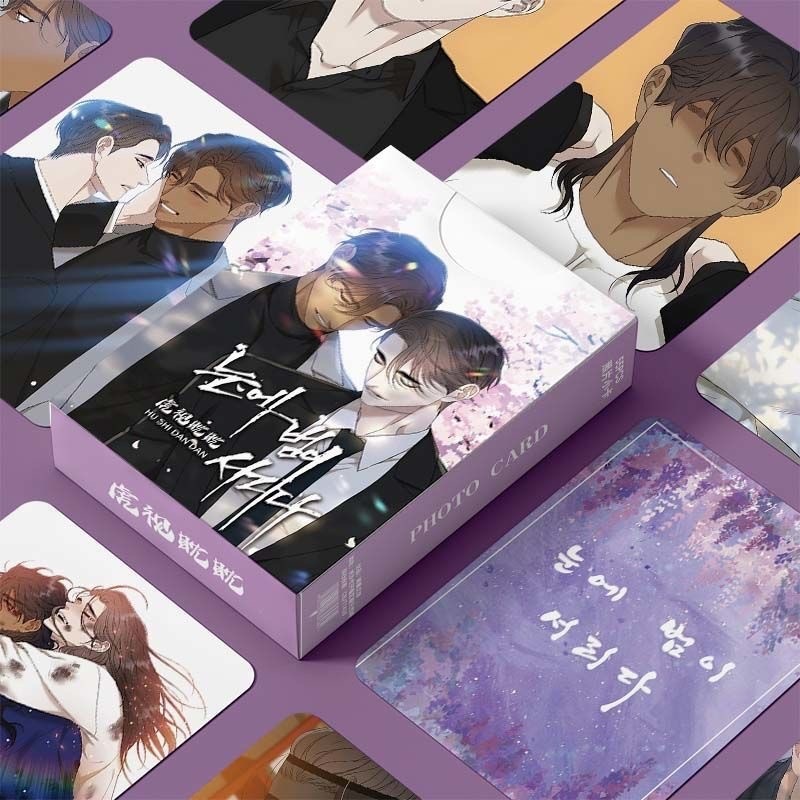 55 ชิ้นมังงะ Manhwa เลเซอร์ Holographic การ์ด Lomo tamed tiger Sanrio Photocards Global Hidden love Tokyo Revengers Debut หรือ Die The Losers Codename Anastasia โฮโลแกรมโปสการ์ด