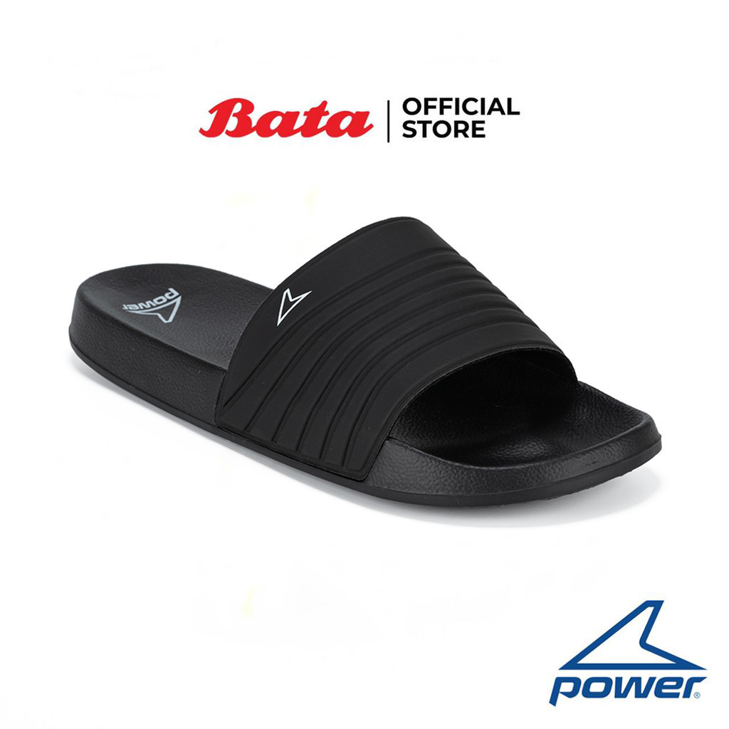 Bata บาจา Power รองเท้าแตะแบบสวม สวมใส่ง่าย น้ำหนักเบา สำหรับผู้ชาย รุ่น WALLET FRIENDLY M สีดำ 8106039 สีเทา 8102039