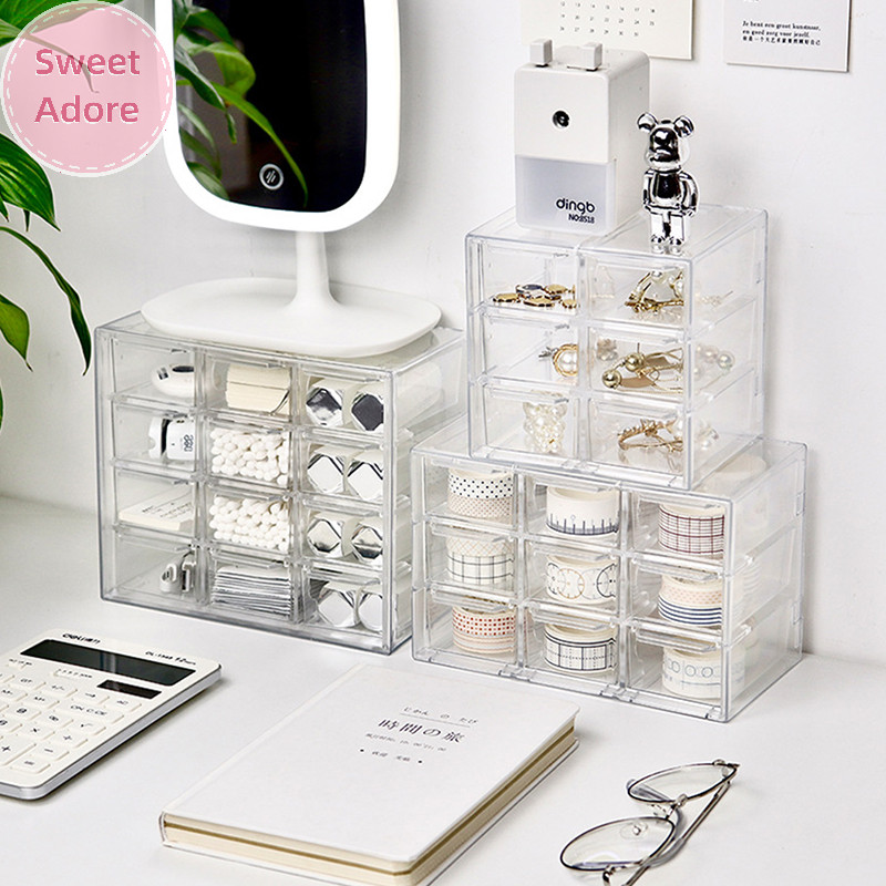 SweetAdore Desktop Drawer Organizer Drawer Plastic Desk Craft Storage Box TH