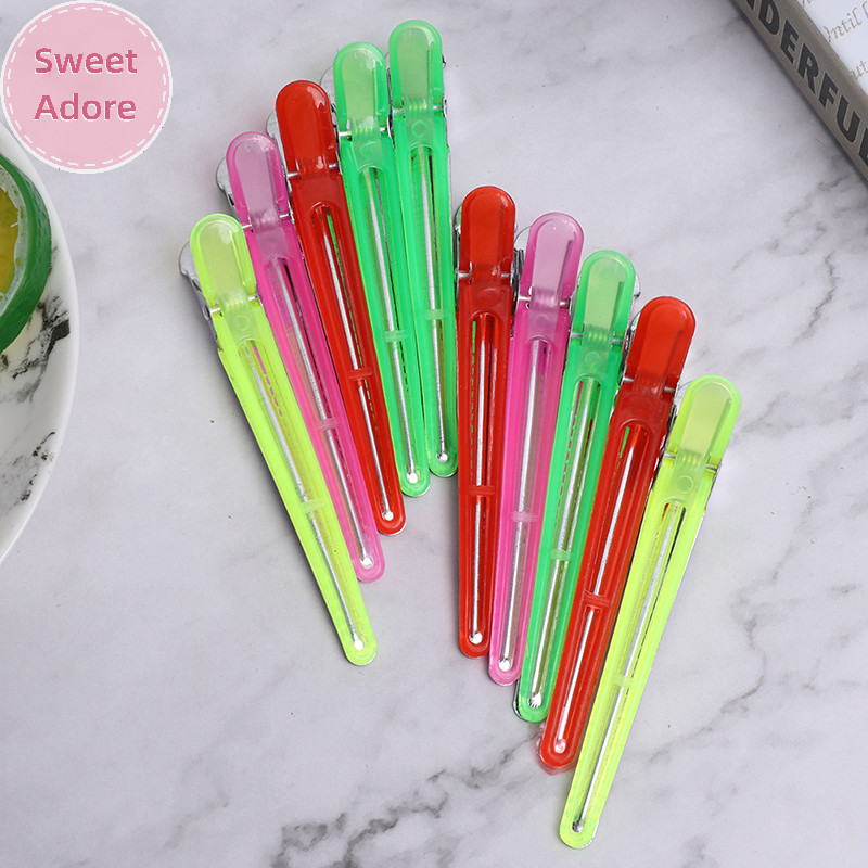 SweetAdore 10 ชิ้น Salon Hairpins ส่วนเฉพาะ Grip ผมทําผมพลาสติก TH