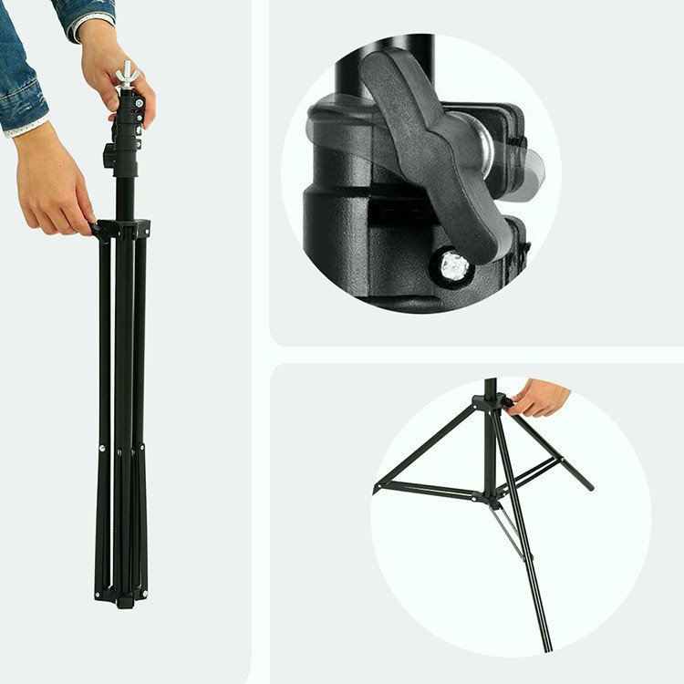 2x3m/2x2m/2.8x3m Photography Background Support Tripod System Kit Photo Studio Backdrop Stand with Clips & Carrying Bag - รูปที่ 4