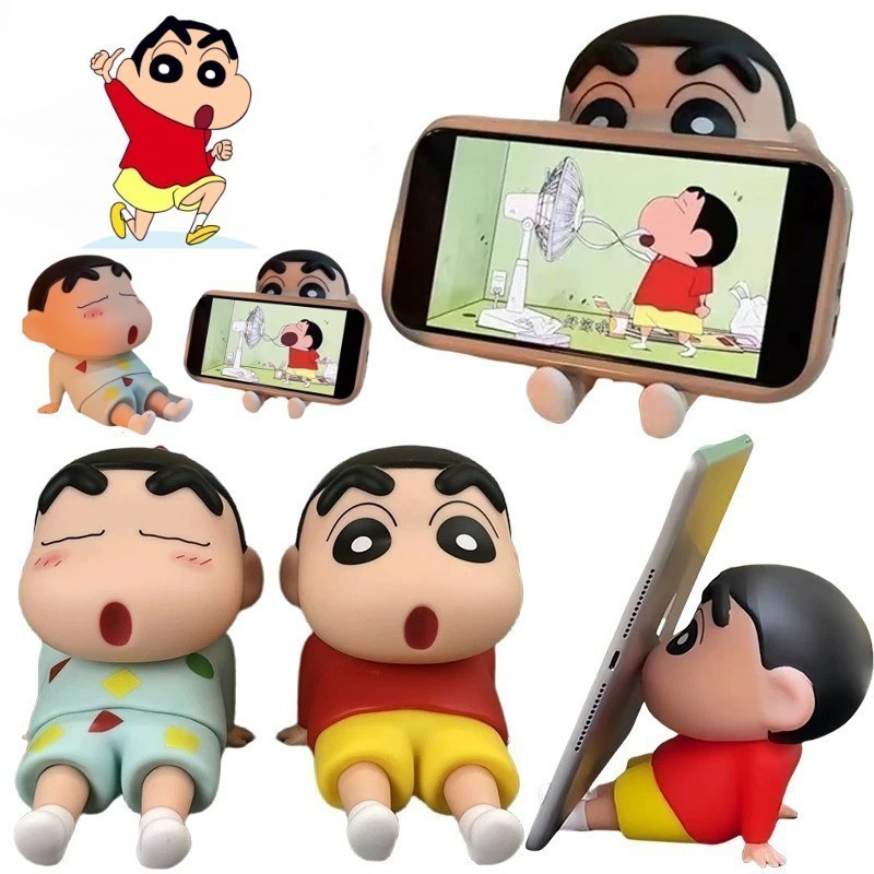 Ins การ์ตูน Shinchan Universal ที่วางโทรศัพท์โต๊ะรูปนั่ง Shinchan ที่วางโทรศัพท์ Mount โทรศัพท์เดสก์ท็อปขาตั้งของขวัญ
