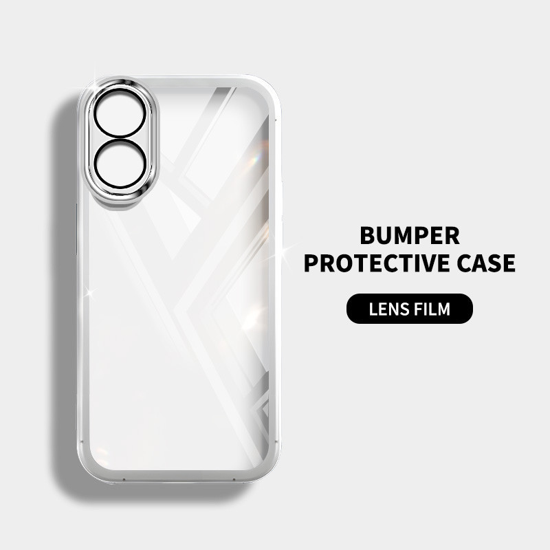 Ybd Ultra Thin สีโปร่งใสเคสโทรศัพท์สําหรับ OPPO A3X A79 A59 A18 A38 A58 A17 A17K A78 A98 F23 A1 Pro Reno 8T A60 4G 5Gแฟชั่นซิลิโคนใส Girly - รูปที่ 3