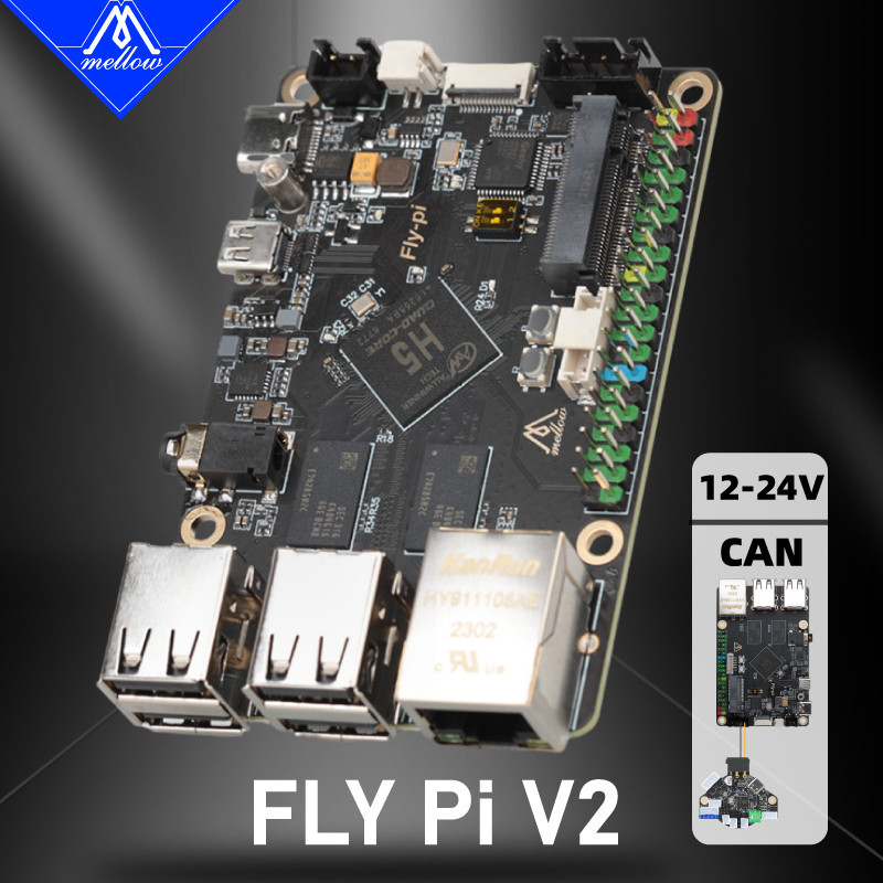 Mellow Fly PI V2 พร้อม UTOC 40Pin GPIO ขยาย EMMC สําหรับ DIy Klipper I3 CoreXY 3D เครื่องพิมพ์สามารถ