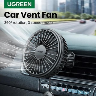 UGREEN ยูกรีน พัดลมติดรถยนต์ติดตั้งพัดลมเต้าเสียบอากาศ 360 หมุนลมเย็นรถเครื่องปรับอากาศพัดลมเย็น