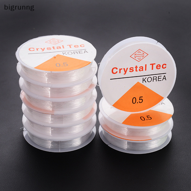 Bigrunng 0.5/0.6/0.7/0.8/1mm โปร ่ งใสเชือกยืดหยุ ่ นรอบสายคริสตัลสายยางสําหรับเครื ่ องประดับทําอุปกรณ ์ DIY สร ้ อยข ้ อมือประดับด ้ วยลูกปัด SG