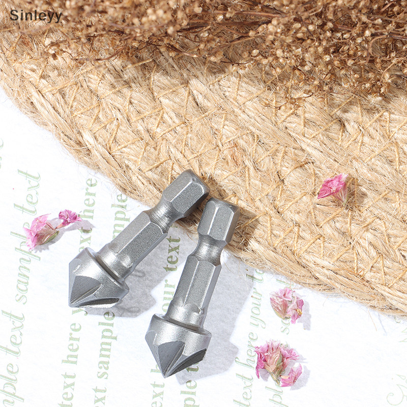 Nle 6 ขลุ่ย Countersink เจาะ Bit Chamfer Cutg เครื่องมืองานไม้ด้ามจับหกเหลี่ยม N